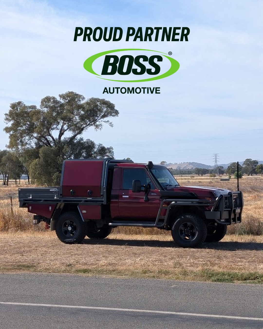 Toyota LandCruiser 79 Series with Boss Automotive canopy and tray