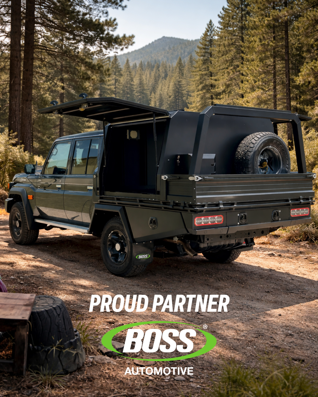 Toyota LandCruiser 79 Series touring build with Boss Automotive canopy